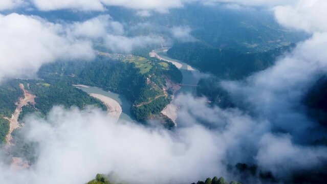 clouds in mountain in palpa Nepal