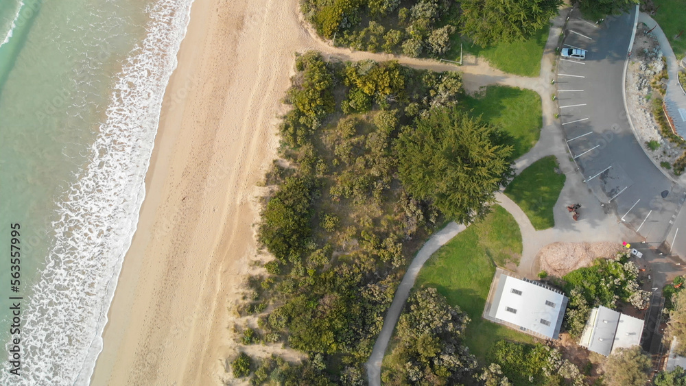 Canvas Prints Aerial view of Apollo Bay, Australia from drone, The Great Ocean Road