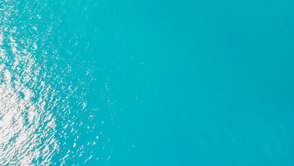 Fototapeta na wymiar Overhead aerial view of beautiful ocean water