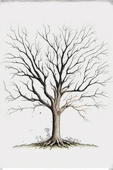 Obraz premium Fingerprint Family Tree Printable Instant Digital Download