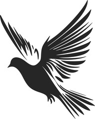 Simple yet powerful Black and white dove logo. Perfect for any company looking for a stylish and professional look.