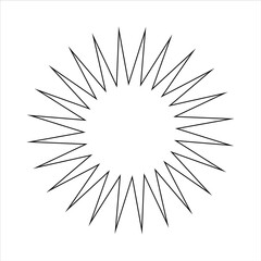 Fototapeta premium 22 point star outline vector illustration