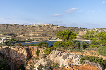 Panoramic view from one hill to another hill