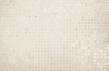 Beige ceramic wall and floor tiles mosaic abstract background. Design geometric wallpaper texture decoration bedroom.	