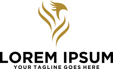 Luxurious falcon corporate logo design