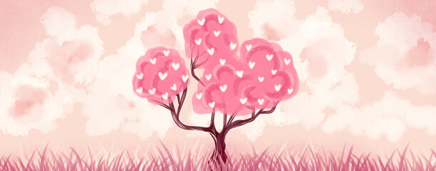 cute Valentine's day background illustrations 