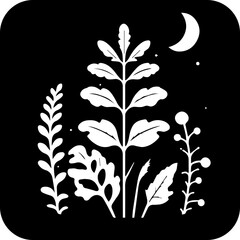 black and white floral design