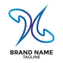 x lettermark logo for business