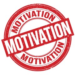 MOTIVATION text written on red round stamp sign