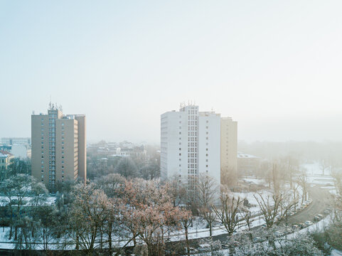 Leipzig Skyline Winter