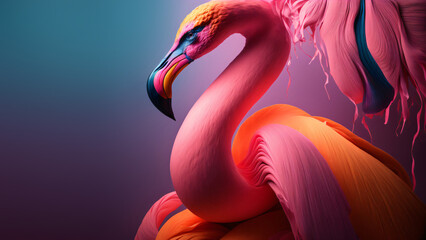 crazy pink flamingo, generative ai