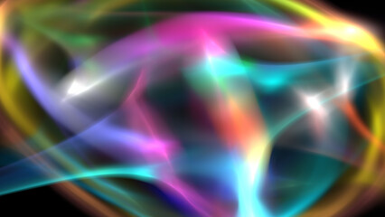 Obraz premium background neon line wave illustration
