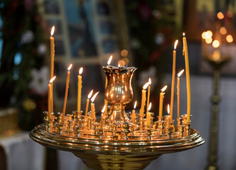Candles in church