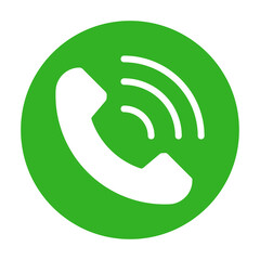 Green telephone icon, telephone icon ai or eps format vector icon