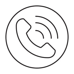 Outline telephone icon internet, free telephone icon