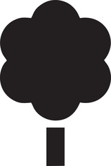 tree icon symbol image vector, illustration of the tree botany in black image