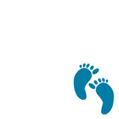 Fototapeta na wymiar footprint of newborn baby