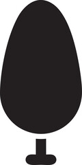 tree icon symbol image vector, illustration of the tree botany in black image