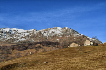 The Mombarone panoramic peak on the Biella pre-Alps, seen going up to the Salvine huts in Graglia.