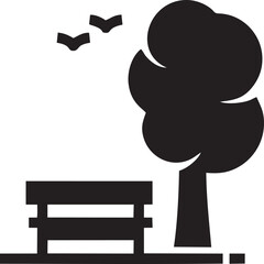 tree icon symbol image vector, illustration of the tree botany in black image