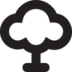 tree icon symbol image vector, illustration of the tree botany in black image