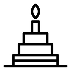 Cake icon on white background. Vector illustration.