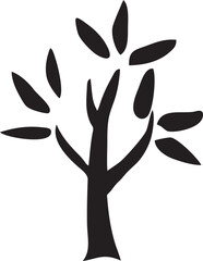 tree icon symbol image vector, illustration of the tree botany in black image