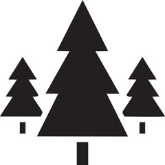 tree icon symbol image vector, illustration of the tree botany in black image