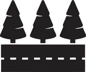 tree icon symbol image vector, illustration of the tree botany in black image