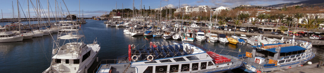 The harbour in Funchal, Madeira Island, Portugal 