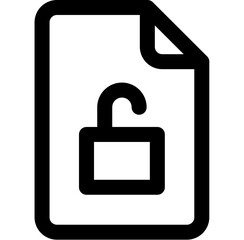 Unlocked file icon
