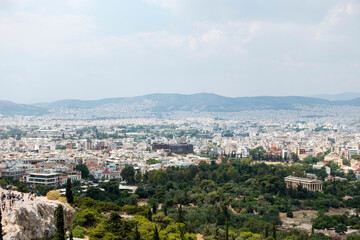 Fototapeta na wymiar the restoration of the Parthenon, Athens, 2015