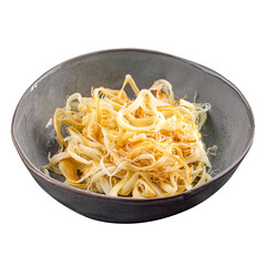 Portion of smoked cheese chechil