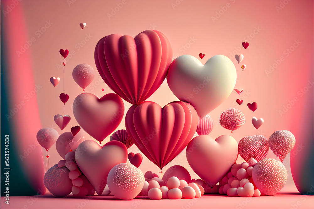 Wall mural Valentines Day Background