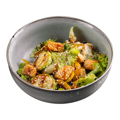 Portion of roast chicken salad