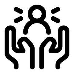 Human Rights line style icon vector design and illustration template