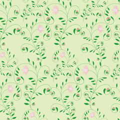 Seamless pattern with flowers. Vector pattern floral. Natural pattern for print and web.