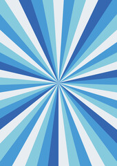 シンプルな集中線（水色）縦