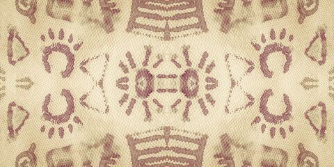 Naklejka premium Ethnic Arabic. Gold Modern African Style. Caramel