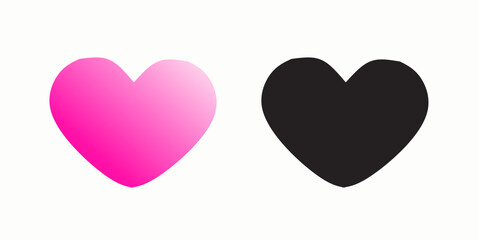 Love heart icon vector. valentine's day romantic love symbol. Love concept. Design element for Valentine's day. 