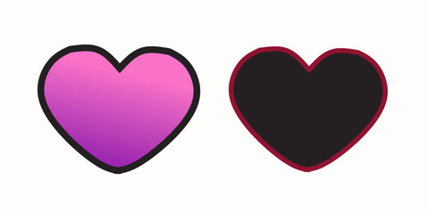 Love heart icon vector. valentine's day romantic love symbol. Love concept. Design element for Valentine's day. 