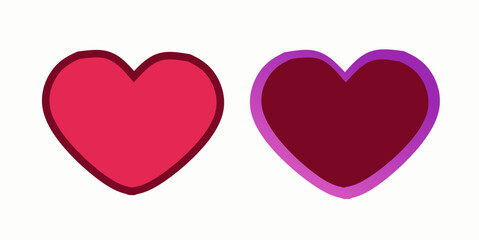 Love heart icon vector. valentine's day romantic love symbol. Love concept. Design element for Valentine's day. 