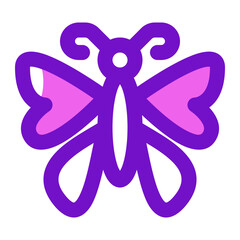 Butterfly Pink Style Icon  vector design and illustration template