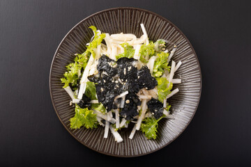 わさび菜と大根のサラダ