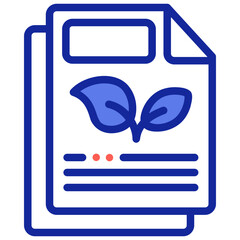 papers and leaf icon