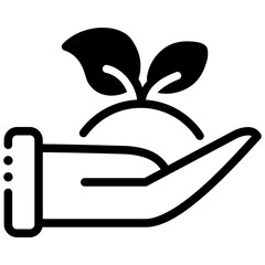 sapling hand icon