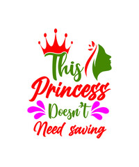 This princess doesn't need saving SVG cut file