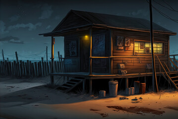 Obraz premium House on beach