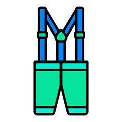 Suspenders Filled Line Icon