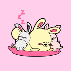 kawaii cartoon bunny sticker 